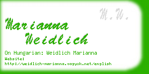 marianna weidlich business card